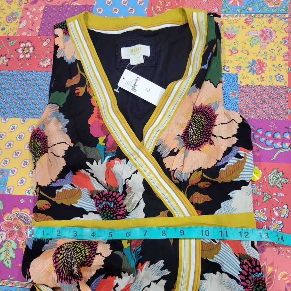 Anthropologie Maeve botanical wrap dress size 2 NWT - Picture 10 of 10